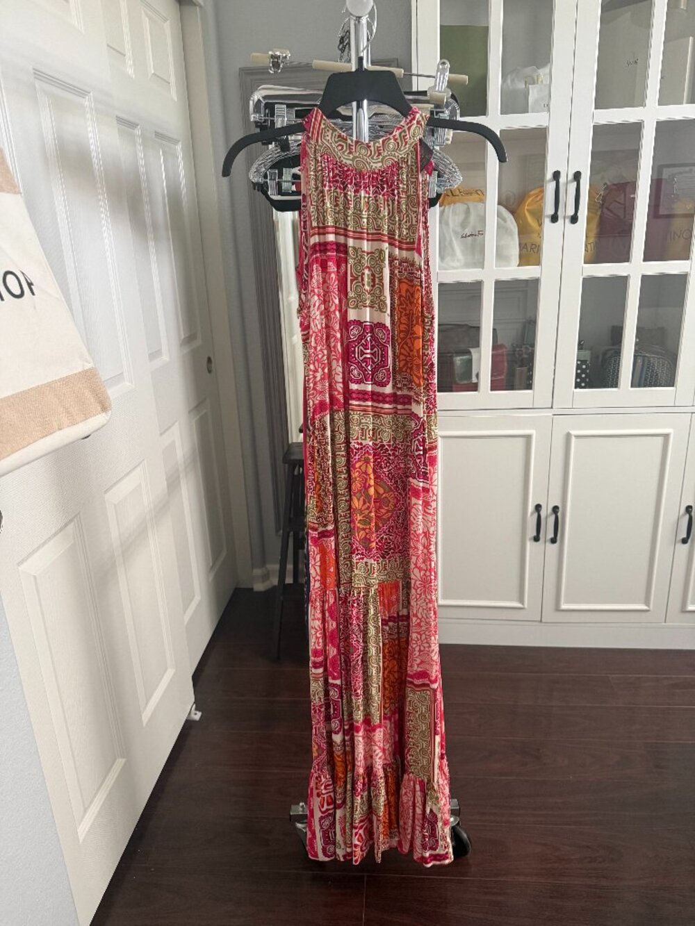 Vince Camuto Pink Multi Floral Maxi Dress in Small NWOT